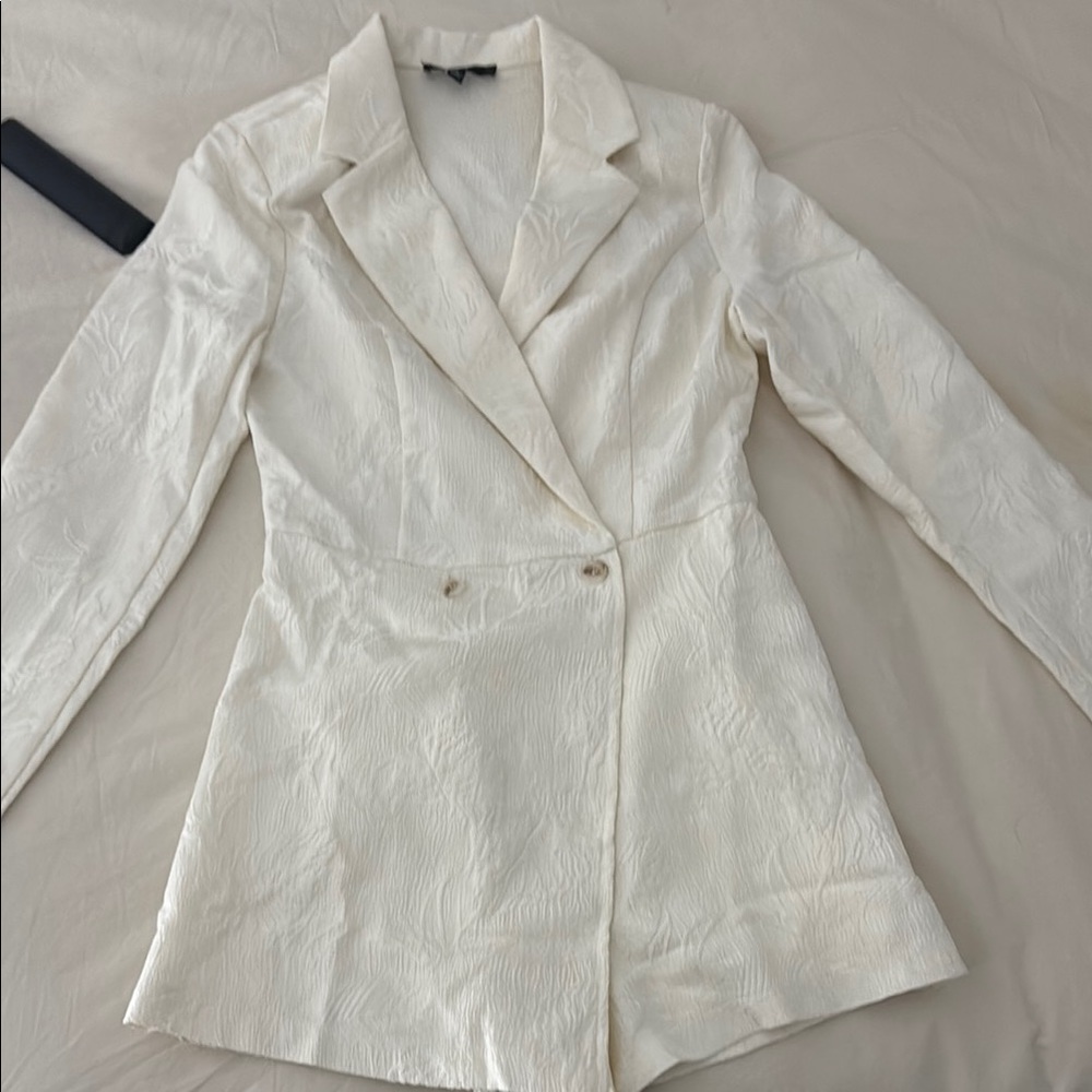 Lulu's Cream Blazer Structured A-Line